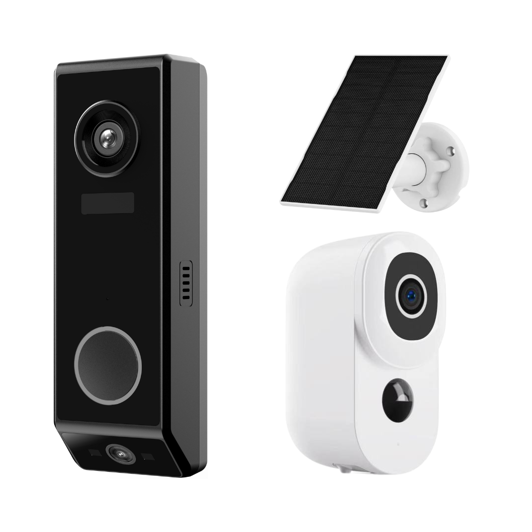 Bundel: DualCam Deurbel + Zonnepaneel Camera