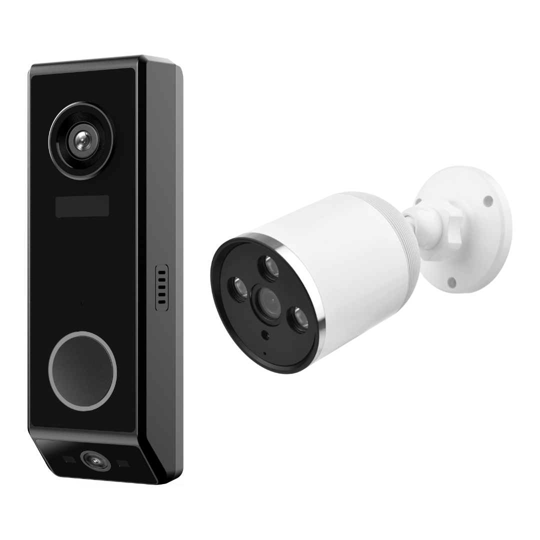 Bundel: DualCam Deurbel + Bedrade Camera