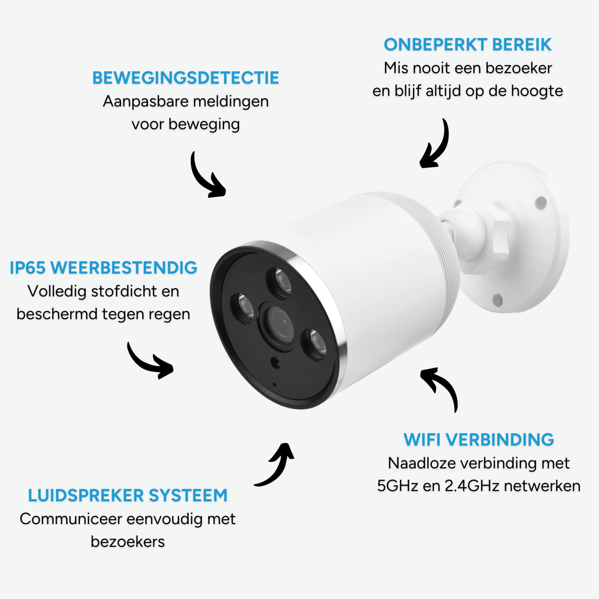 Bundel: Draadloze Deurbel + Bedrade Camera - Beldeur
