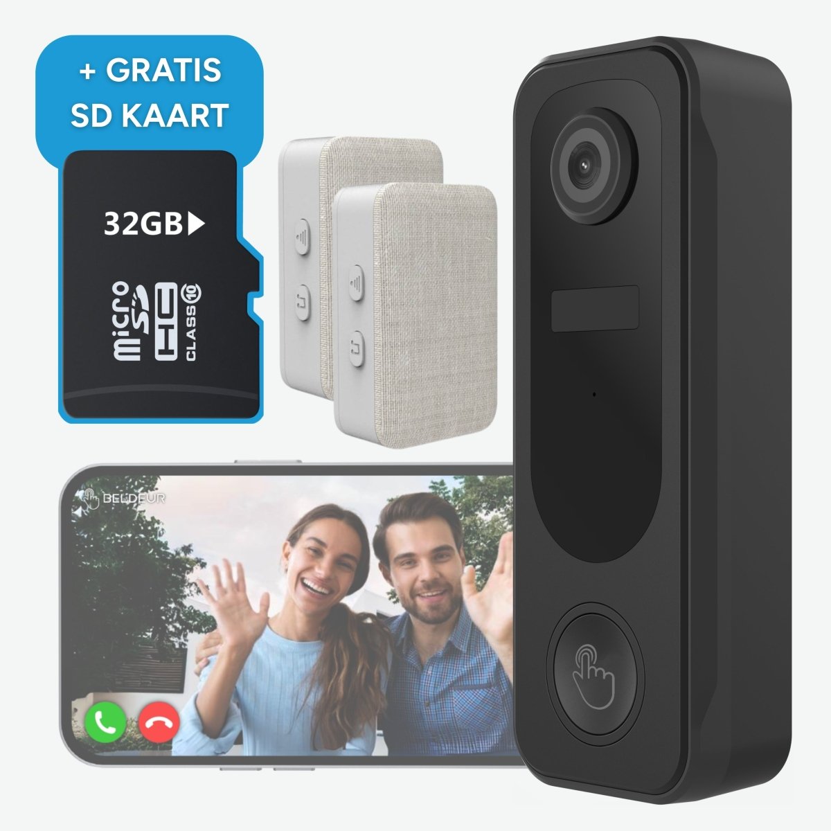 Draadloze Video Deurbel Totaalpakket - Beldeur 