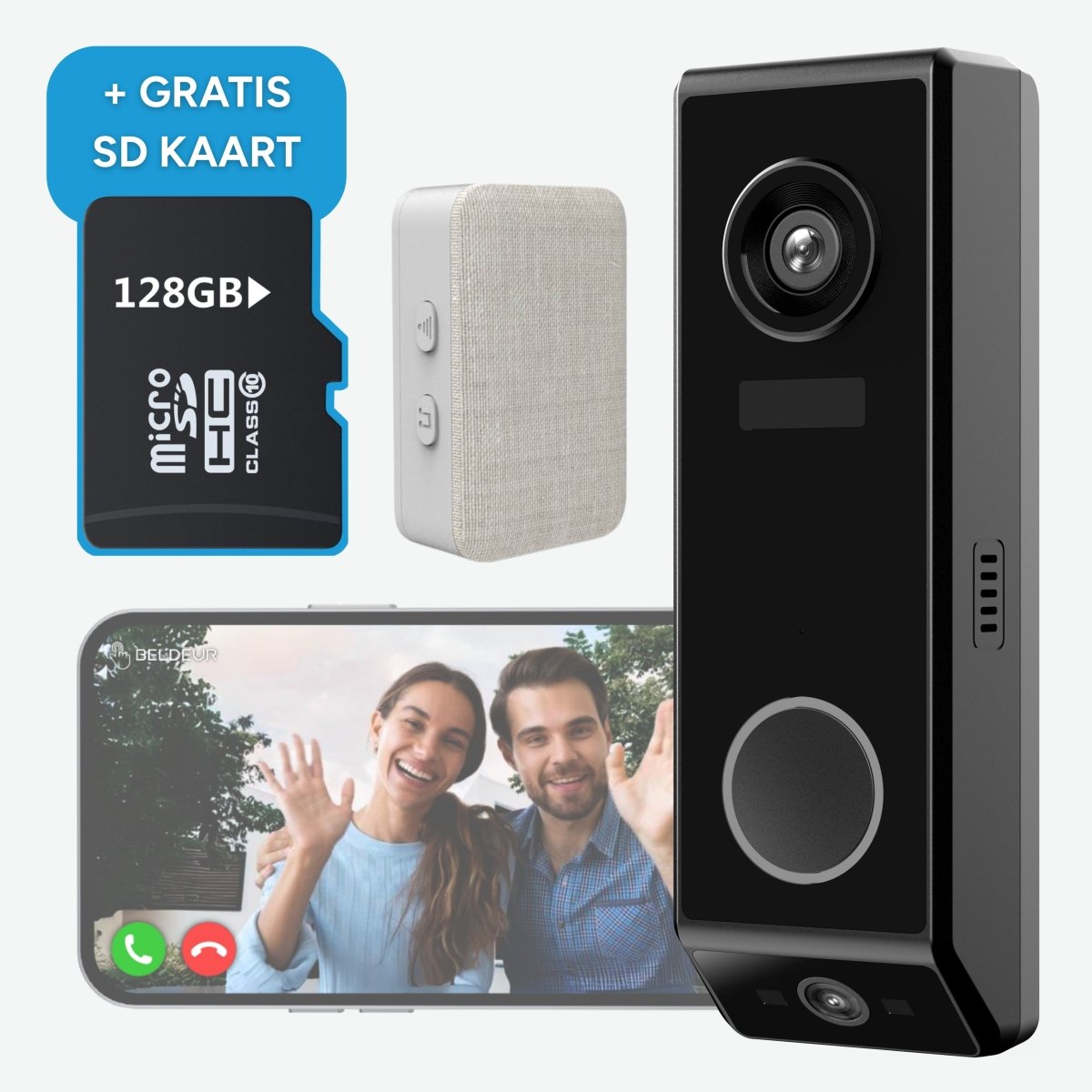 DualCam Video Deurbel Totaalpakket - Beldeur