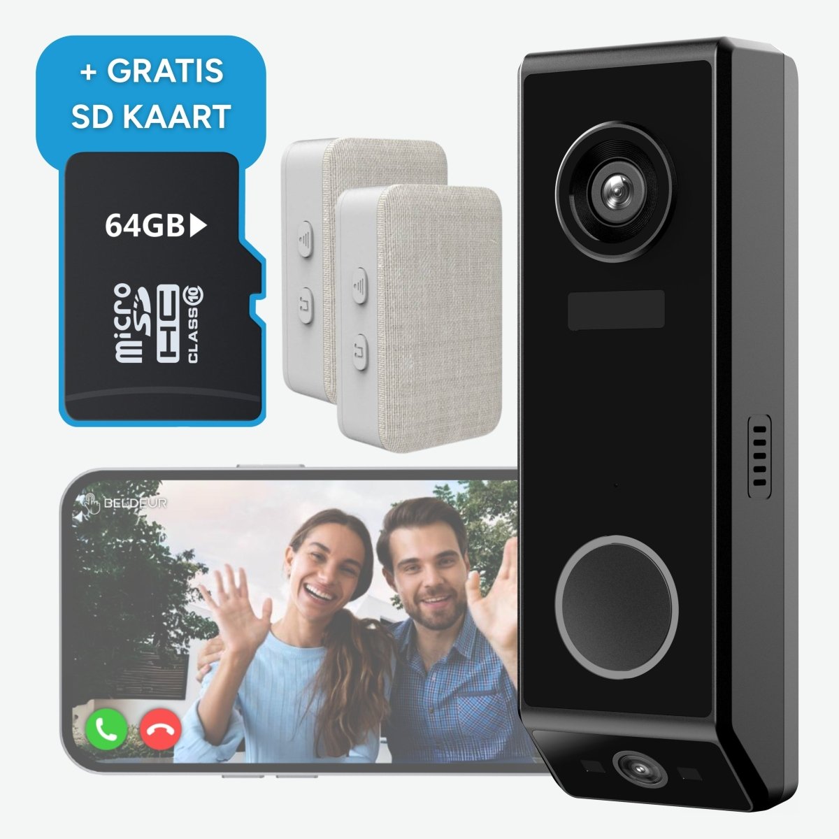 DualCam Video Deurbel Totaalpakket - Beldeur