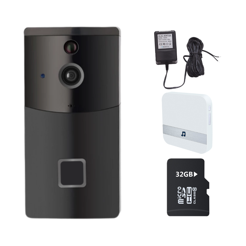 Videodeurbel Netstroompakket met SD kaart